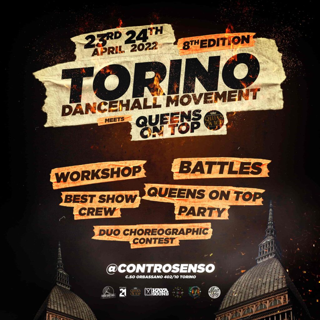 TORINO DANCEHALL MOVEMENT #8 MEETS QUEENS ON TOP